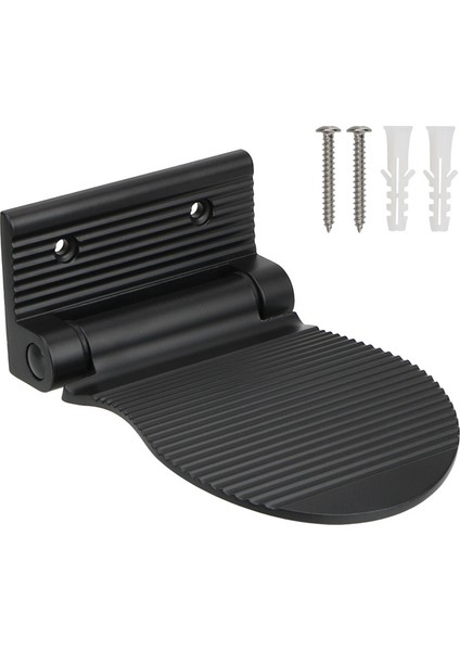 Tabure Siyah Duş Tabure Ayakkabı Parlatıcı Pedal Banyo Dinlenme Kaidesi Katlanır Donanım Siyah/gümüş Kaymaz Ayak Dayama Alüminyum Alaşımlı (Yurt Dışından)