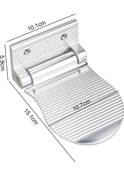 Tabure Siyah Duş Tabure Ayakkabı Parlatıcı Pedal Banyo Dinlenme Kaidesi Katlanır Donanım Siyah/gümüş Kaymaz Ayak Dayama Alüminyum Alaşımlı (Yurt Dışından)
