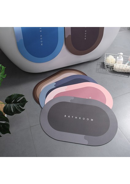 C2 40X60 cm Banyo Paspas Süper Emici Hızlı Kuru Banyo Halısı Giriş Kapısı Paspası Banyo Paspaslar Mutfak Mat Modern Sundurma Alan Paspaslar (Yurt Dışından)