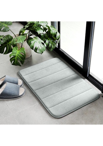 Gri 1 Adet 40X60 50X80 40X120CM Su Emme Banyo Paspas Seti Kaymaz Banyo Paspası Çamaşır Makinesinin Yanında Oturma Odası Yatak Odası Tuvalet Zemin Halı 1 Adet/3 Adet (Yurt Dışından)