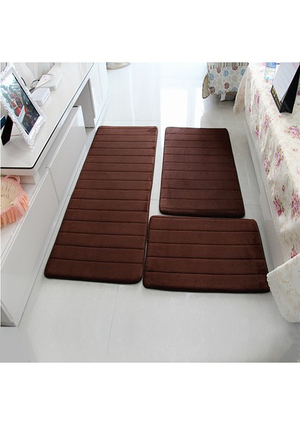 Gri 1 Adet 40X60 50X80 40X120CM Su Emme Banyo Paspas Seti Kaymaz Banyo Paspası Çamaşır Makinesinin Yanında Oturma Odası Yatak Odası Tuvalet Zemin Halı 1 Adet/3 Adet (Yurt Dışından)