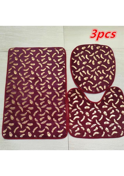 3P2001RED Paspas Giriş Mat Balkon Sundurma Alan Mat Banyo Dekorasyon Banyo Paspas Yıkanabilir Ev Banyo Zemin Mat (Yurt Dışından)