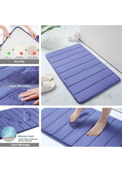 Kahverengi 400 mm x 600 mm Ev Banyo Paspas Mercan Polar Banyo Halı Su Emme Kaymaz Bellek Köpük Emici Yıkanabilir Halı Tuvalet Zemin Mat (Yurt Dışından) fırsatları