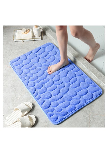 Kahve 40X60 Ev Banyo Paspas Kaymaz Çakıl Halı Emici Lavabo Yatak Odası Zemin Tuvalet Bellek Köpük Yıkanabilir Halı Banyo Dekor Mat. (Yurt Dışından)
