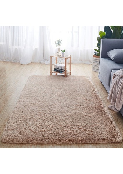 Deve Yaklaşık 80X160 cm Yumuşak Peluş Banyo Halı Yatak Odası Başucu Ayak Mat Düz Renk Su Emme Halı Kalınlaşmak Kaymaz Banyo Paspas Zemin Halı (Yurt Dışından)