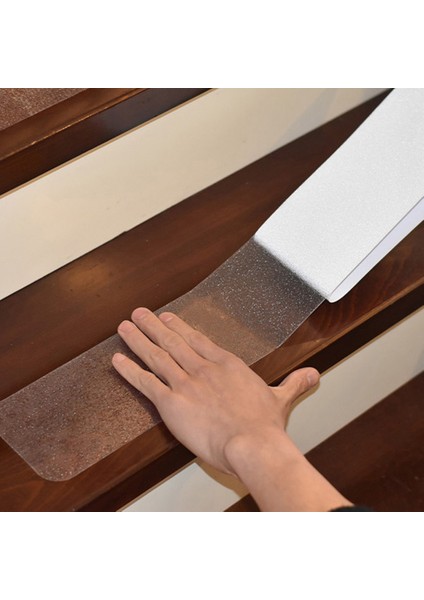 15 x 61 cm Büyük Boy Peva Şeffaf Kaymaz Banyo Kavrama Çıkartmalar Su Geçirmez Merdiven Basamakları Zemin Duş Şeritleri Güvenlik Bandı Pedi Küvet Mat (Yurt Dışından) fiyatları