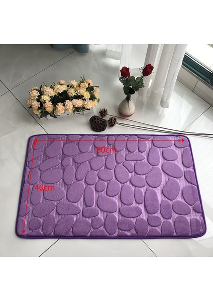 Açık Mor 2 Adet Yeni Çizgili Mat Ev Banyo Banyo Paspas Seti Tuvalet Paspas Kaymaz Banyo Paspas Banyo Halı Duş Halı Seti Tuvalet Kapağı Zemin Mat (Yurt Dışından) indirimleri