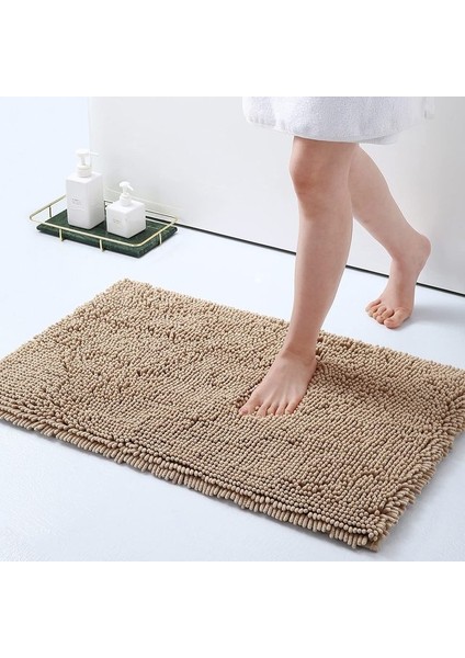 Stil 8 43CMX119CM Homaxy Şönil Banyo Paspas Kalınlaşmak Kaymaz Banyo Halısı Yumuşak Zemin Ayak Halı Emici Hızlı Kuru Mikrofiber Duş Pedi Dekor (Yurt Dışından)