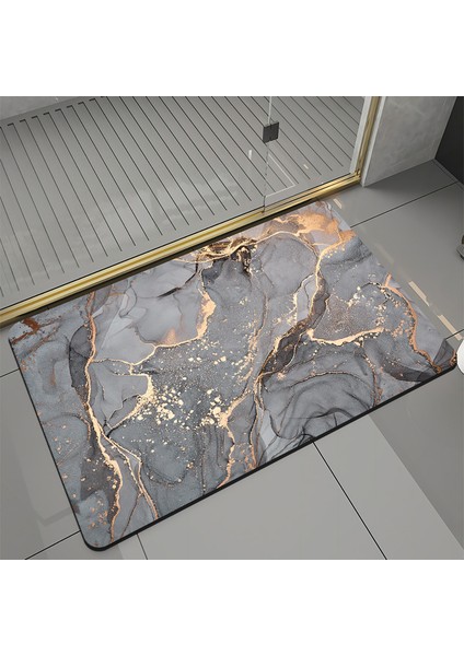 05 60X90 cm Banyo Paspas Mermer Desen Emici Hızlı Kuruyan Banyo Halısı Kaymaz Giriş Kapısı Mat Nappa Cilt Banyo Zemin Mat Mutfak Mat (Yurt Dışından) indirimleri