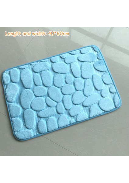 Gök Mavisi 3 Ev Yavaş Ribaund U Şekilli Su Emici Paspaslar Banyo Tuvalet Paspasları Mutfak Paspasları Tuvalet Paspaslar (Yurt Dışından)