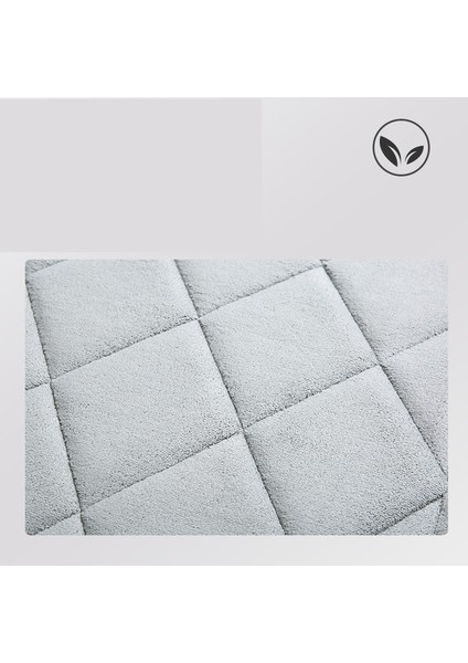 Açık Gri 50X80 cm Modern Kalın Kaymaz Banyo Paspas Bellek Köpük Banyo Halıları Ev Tuvalet Halıları Duş Odası Küvet Yan Ayak Pedi Yavaşça Ribaund (Yurt Dışından)