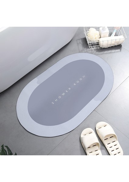 A-Açık Gri 400 mm x 600 mm Sihirli Süper Emici Banyo Paspası Çabuk Kuruyan Banyo Halısı Kaymaz Giriş Paspas Duş Odası Zemin Mat Tuvalet Halı Ev Dekor (Yurt Dışından)