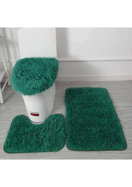 Kahve 40X50 45X50 50X80CM 3 Adet/takım Düz Renk Banyo Paspas Seti Kabarık Kıllar Banyo Halıları Modern Tuvalet Kapağı Kilim Seti Dikdörtgen 50*80 50*40 45*50CM (Yurt Dışından) fiyatları