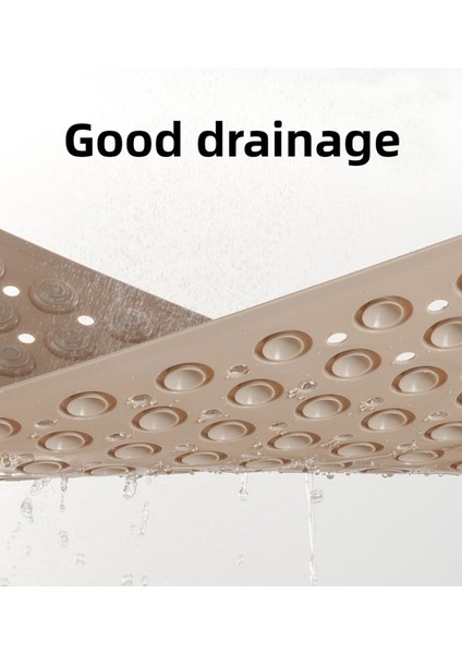 Bej 50X80 cm Kaymaz Küvet Paspas Pvc Emniyet Duşu Drenaj Deliği ile Banyo Paspas Yaratıcı Masaj Ayak Mat Temizlemesi Kolay Banyo Aksesuarları (Yurt Dışından) modelleri