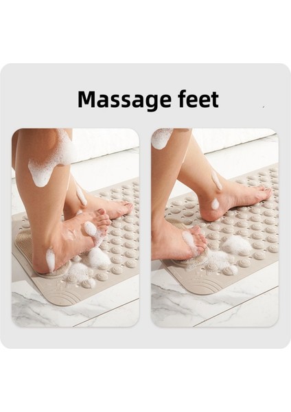 Bej 50X80 cm Kaymaz Küvet Paspas Pvc Emniyet Duşu Drenaj Deliği ile Banyo Paspas Yaratıcı Masaj Ayak Mat Temizlemesi Kolay Banyo Aksesuarları (Yurt Dışından) indirimleri