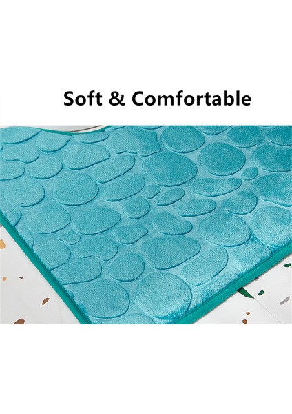 Gri Yaklaşık 50X40 cm Emici U Şeklinde Banyo Halıları Arnavut Kaldırımı Kabartmalı Banyo Banyo Paspas Mercan Polar Kaymaz Tuvalet Zemin Mat Bellek Köpük Ayak Pedi (Yurt Dışından) indirimleri