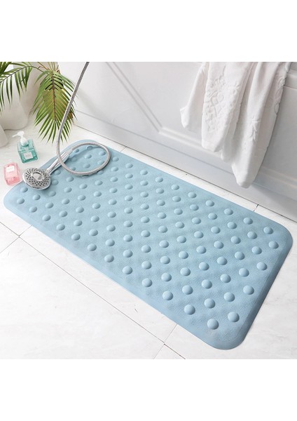 Mavi Banyo Paspası 400MM x 700MM 1pc Kauçuk Banyo Kaymaz Mat Emniyet Duşu Kaymaz Banyo Paspası Yumuşak Büyük Kaymaz Mat Vantuzlu Taşınabilir Banyo Paspası (Yurt Dışından)