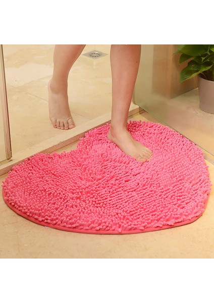 Snowyblue Yaklaşık 70X80CM Aşk Kalp Şekli Banyo Halısı, Katı Yeşil Kırmızı Banyo Paspasları Paspas, Tapete Para Quarto, Kaymaz Şönil Yatak Odası Halı Paspas (Yurt Dışından) modelleri