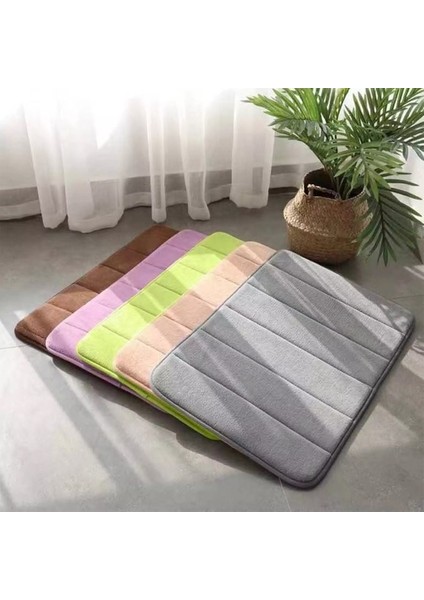 Çikolata 40 cm x 60 cm Ev Banyo Paspas Kaymaz Banyo Bellek Köpük Su Emici Mat Odası Halı Yumuşak Mercan Polar Yıkanabilir Halı Tuvalet Zemin Dekor (Yurt Dışından) fırsatları