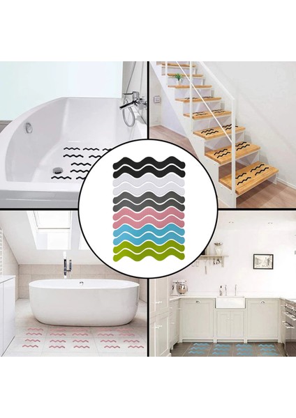 Gri 24 Adet Kaymaz Şeritler Duş Çıkartmaları Banyo Güvenlik Şeritleri Kaymaz Şeritler Ped Çıkartmalar Küvetler Duşlar Merdiven Zeminler (Yurt Dışından) fırsatları