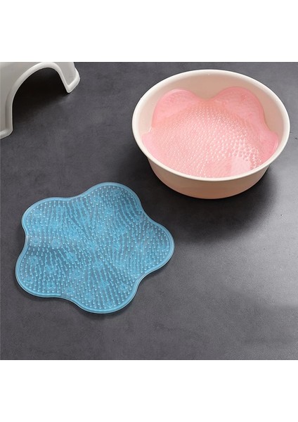 Stil 4 Göl Mavisi Gösterildiği Gibi Silikon Banyo Ayak Masaj Yastığı Mat Duş Sırt Masaj Yastığı Fırça Vantuz Banyo Kaymaz Banyo Paspası Anti Patinaj Pedi (Yurt Dışından) fırsatları