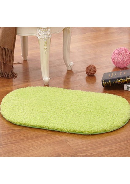 Açık Yeşil 40X60 cm Yumuşak Su Emme Banyo Paspasları Kaymaz Banyo Halıları Bellek Köpük Banyo Halısı Düz Renk Dikdörtgen Tuvalet Zemin Kapı Paspasları (Yurt Dışından)