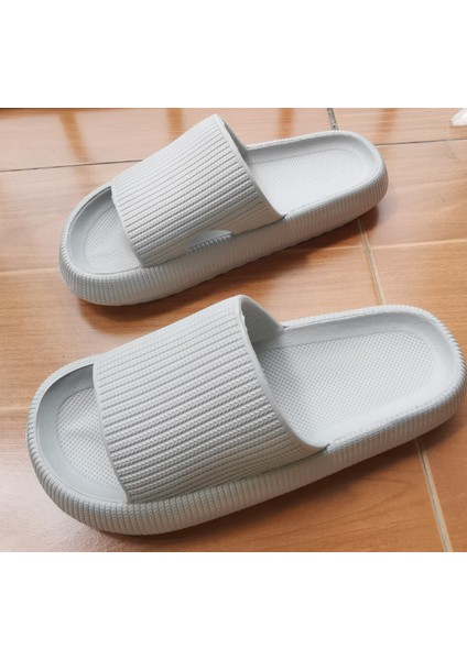 Gri 38 (39) Süper Yumuşak Ev Terlik Kaymaz Kalın Taban Banyo Duş Için Kadın Erkek Zapatillas De Hombre (Yurt Dışından)