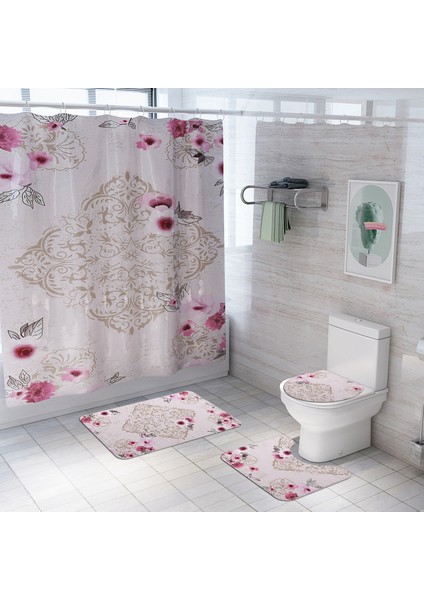Duş Perdesi-2 Resim Olarak Göster Banyo Halı Halısı Banyo Paspas ve Duş Perdesi Seti Banyo Tuvalet Halısı Banyo Paspasları Ev Dekor Duş Zemin Ayak Halısı Banyo Paspasları (Yurt Dışından) indirimleri