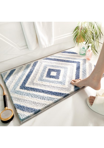 Yeşil 50X80 cm Basit Geometrik Banyo Kaymaz Mat Mikrofiber Akın Banyo Paspas Kalın Peluş Banyo Halısı Emici Kaymaz Ayak Mat Paspas (Yurt Dışından) fiyatları