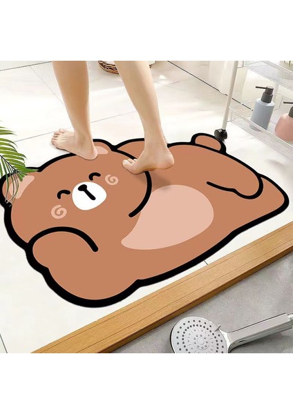 A19 50-80 cm Karikatür Diatom Çamur Zemin Mat Banyo Kaymaz Halı Yumuşak Emici Çabuk Kuruyan Ayak Mat Ev Halı Mutfak Kapı Mat (Yurt Dışından) fiyatları