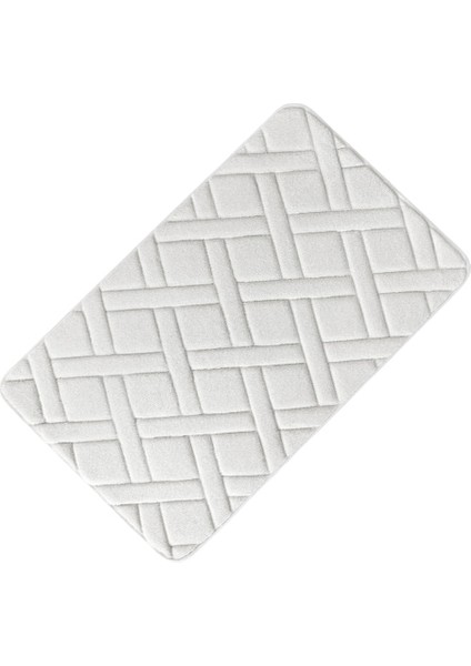 x L. Gri 500 mm x 800 mm Kabartma Mercan Kadife Yatak Odası Halı Düz Renkler Yüksek Kaliteli Paspaslar Sünger Kaymaz Banyo Paspası (Yurt Dışından)