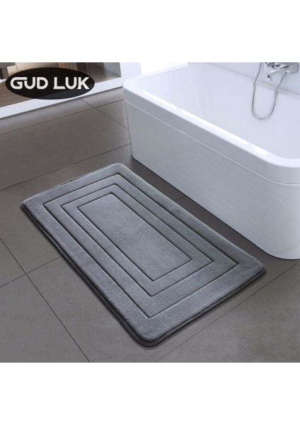 x L. Gri 500 mm x 800 mm Kabartma Mercan Kadife Yatak Odası Halı Düz Renkler Yüksek Kaliteli Paspaslar Sünger Kaymaz Banyo Paspası (Yurt Dışından) fiyatları