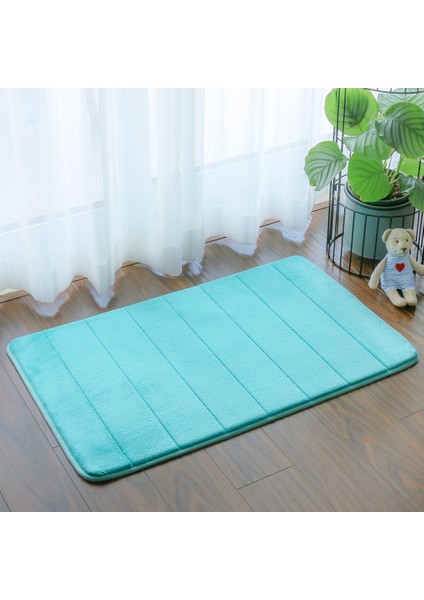 x L. Gri 500 mm x 800 mm Kabartma Mercan Kadife Yatak Odası Halı Düz Renkler Yüksek Kaliteli Paspaslar Sünger Kaymaz Banyo Paspası (Yurt Dışından) fırsatları