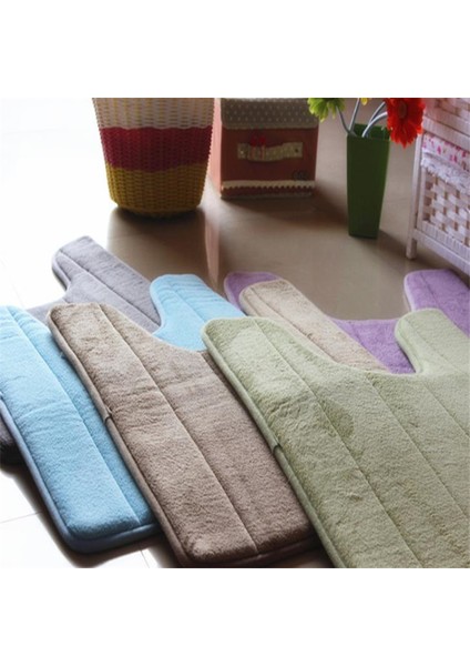 59.5X40 cm U-Şekilli Su Emici Köpük Banyo Paspasları Tuvalet Paspas Banyo Mercan Polar Halı Halı Kaymaz Zemin Tuvalet Ev Dekorev (Yurt Dışından) fiyatları
