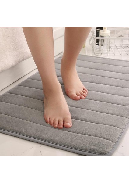Mavi 80X120 cm Tuvalet Zemin Mat Yumuşak Polar Mat Çizgili Kaymaz Banyo Paspas Oturma Odası Mikrofiber Halı Ev Küvet Kanepe Alfombra Banyo Alanı Halı (Yurt Dışından) modelleri