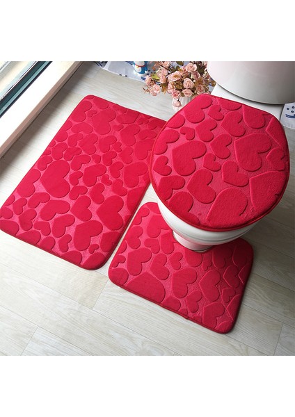 M-3 Adet Zeegle Banyo Paspas Seti Mikrofiber Halı Banyo Tuvalet Çıtası Banyo Paspas Ev Dekorasyon Için Emici Banyo Halıları Set (Yurt Dışından)