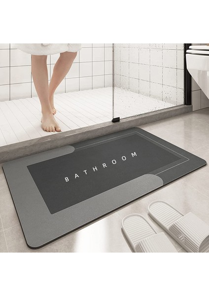 Gri-B 40X50CM-15.7X20INCH Süper Emici Kaymaz Banyo Paspas Tuvalet Kaymaz Küvet Ayak Mat Mutfak Oturma Odası Zemin Mat Ev Dekor (Yurt Dışından)