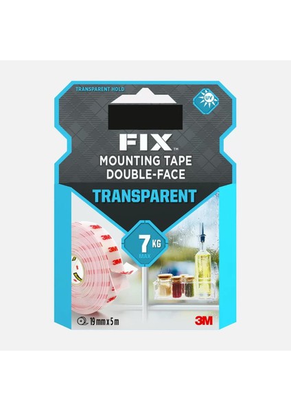 Şeffaf Montaj Bandı 19 mm x 5m