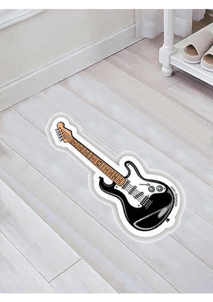 Özel Kesim Gitar Desenli Kaymaz Taban Paspas No: 181