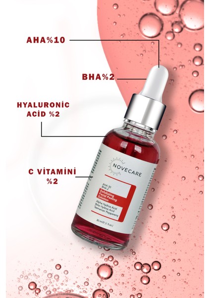 Aha+Bha Cilt Tonu Eşitleyici ve Canlandırıcı Kırmızı Peeling Serum 30 ml