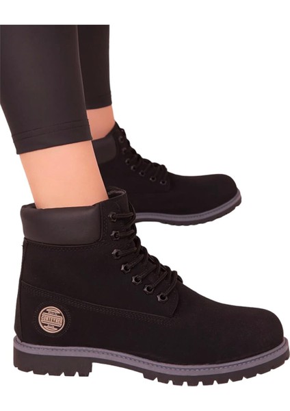 Unisex Nubuk Kışlık Bot Siyah