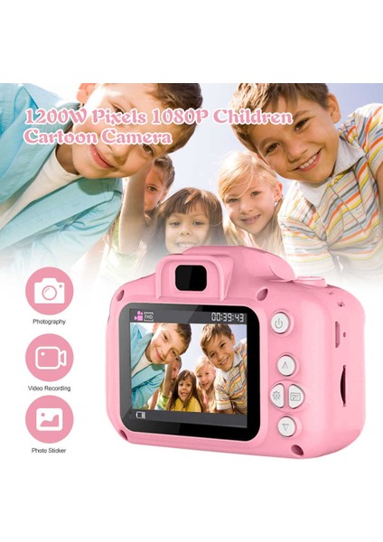 Çocuklar Için Mini Hd 1080P Dijital Fotoğraf Makinesi - 5 Oyun Yüklüegitici Fotoğraf Makinesi 8gb Sd Kart Dahil