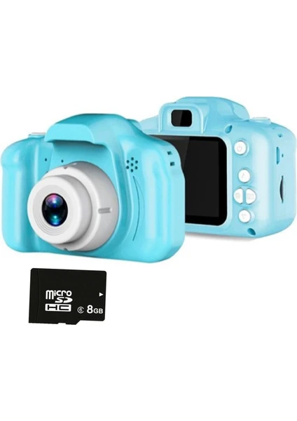 Çocuklar Için Mini Hd 1080P Dijital Fotoğraf Makinesi - 5 Oyun Yüklüegitici Fotoğraf Makinesi 8gb Sd Kart Dahil