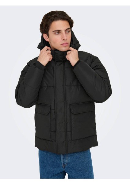 Only & Sons 22025825 Only&sons Onscarl  Quılted Jacket Otw Erkek Ceket Black