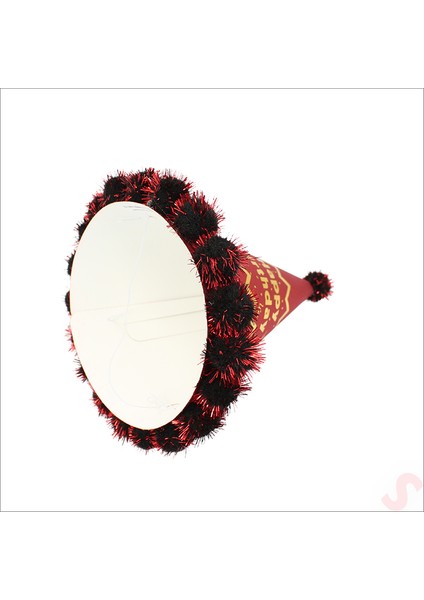 Ponponlu Happy Birthday Şapka, 20CM x 1 Adet - Kırmızı modelleri