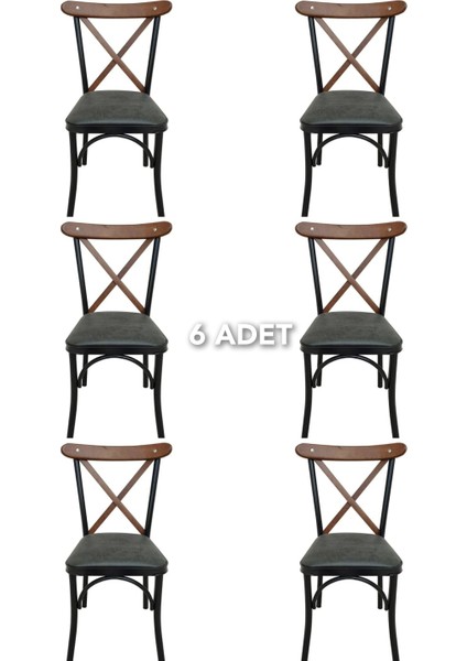 Mutfak Sandalye Cafe Sandalye Salon Sandalye Çapraz Tonet Sandalye 6 Adet