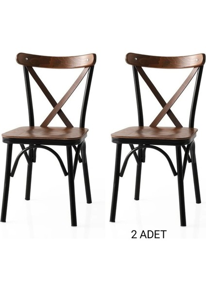 Mutfak Sandalye Cafe Sandalye Salon Sandalye Çapraz Tonet Sandalye 2 Adet