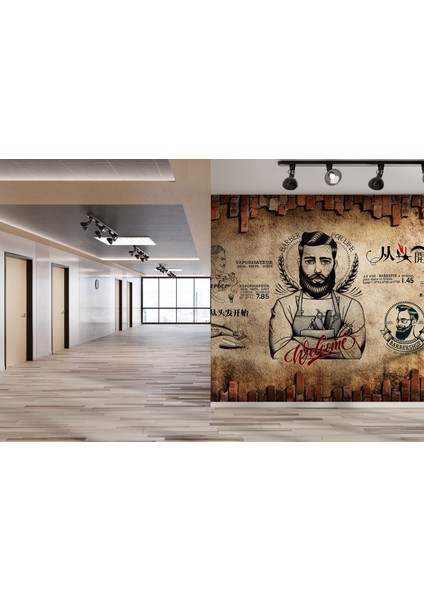 Kuaför Duvar Kağıdı, Güzellik Merkezi Duvar Kağıdı, Taş Desenli Duvar Kağıdı modelleri