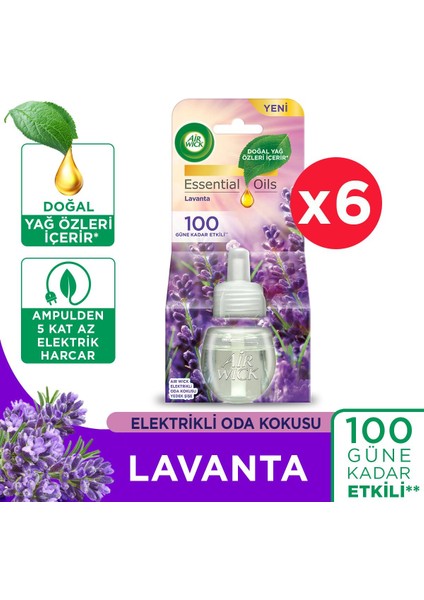 Air Wick Elektrikli Oda Kokusu Yedek Şişe Lavanta x 6