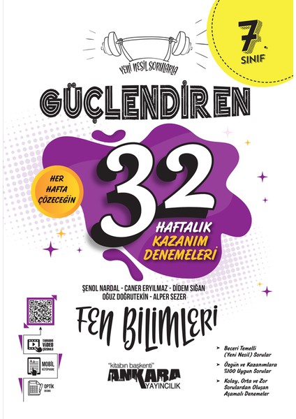 2024 Güncel 7.Sınıf Tüm Dersler Güçlendiren 32 Haftalık Deneme Seti Nesil Geliştirici Set